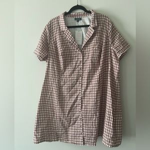 NWT Modcloth gingham light brown dress 26W